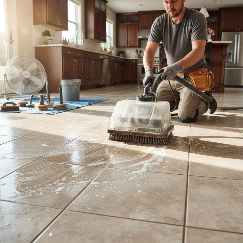 Tile Grout Cleaning detail